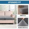imageHVERSAILTEX Stretch 3 Piece T Cushion Sofa Slipcovers Individually Sofa Cushion Covers for 3 Cushion Couch Sofa Seat Cushion Covers with Elastic Bands Featuring Thicker Jacquard Fabric GrayDove