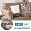 imageHVERSAILTEX Stretch 3 Piece T Cushion Sofa Slipcovers Individually Sofa Cushion Covers for 3 Cushion Couch Sofa Seat Cushion Covers with Elastic Bands Featuring Thicker Jacquard Fabric GrayTaupe