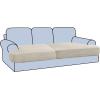 imageHVERSAILTEX Stretch 3 Piece T Cushion Sofa Slipcovers Individually Sofa Cushion Covers for 3 Cushion Couch Sofa Seat Cushion Covers with Elastic Bands Featuring Thicker Jacquard Fabric GrayIsland Fossi
