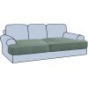 imageHVERSAILTEX Stretch 3 Piece T Cushion Sofa Slipcovers Individually Sofa Cushion Covers for 3 Cushion Couch Sofa Seat Cushion Covers with Elastic Bands Featuring Thicker Jacquard Fabric GraySage