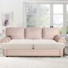 imageHVERSAILTEX Stretch 3 Piece T Cushion Sofa Slipcovers Individually Sofa Cushion Covers for 3 Cushion Couch Sofa Seat Cushion Covers with Elastic Bands Featuring Thicker Jacquard Fabric GrayIvory