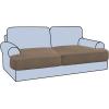 imageHVERSAILTEX Stretch 3 Piece T Cushion Sofa Slipcovers Individually Sofa Cushion Covers for 3 Cushion Couch Sofa Seat Cushion Covers with Elastic Bands Featuring Thicker Jacquard Fabric GrayMacchiato