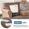 imageHVERSAILTEX Stretch 3 Piece T Cushion Sofa Slipcovers Individually Sofa Cushion Covers for 3 Cushion Couch Sofa Seat Cushion Covers with Elastic Bands Featuring Thicker Jacquard Fabric GrayMacchiato