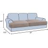 imageHVERSAILTEX Stretch 3 Piece T Cushion Sofa Slipcovers Individually Sofa Cushion Covers for 3 Cushion Couch Sofa Seat Cushion Covers with Elastic Bands Featuring Thicker Jacquard Fabric GrayTaupe