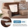 imageHVERSAILTEX Stretch 3 Piece T Cushion Sofa Slipcovers Individually Sofa Cushion Covers for 3 Cushion Couch Sofa Seat Cushion Covers with Elastic Bands Featuring Thicker Jacquard Fabric GrayCaramel