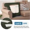 imageHVERSAILTEX Stretch 3 Piece T Cushion Sofa Slipcovers Individually Sofa Cushion Covers for 3 Cushion Couch Sofa Seat Cushion Covers with Elastic Bands Featuring Thicker Jacquard Fabric GrayOlive