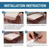 imageHVERSAILTEX Stretch Velvet T Couch Cushion Cover Seat Cushion Cover for Chair Recliner Wingback Chair Furniture Protector Sofa Cushion Slipcover with Elastic BottomArmchairIvoryBurnt Brick