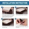 imageHVERSAILTEX Stretch Velvet T Couch Cushion Cover Seat Cushion Cover for Chair Recliner Wingback Chair Furniture Protector Sofa Cushion Slipcover with Elastic BottomArmchairIvoryBrown