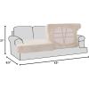 imageHVERSAILTEX Stretch Velvet T Couch Cushion Cover Seat Cushion Cover for Chair Recliner Wingback Chair Furniture Protector Sofa Cushion Slipcover with Elastic BottomArmchairIvoryIvory