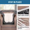 imageHVERSAILTEX Stretch Velvet T Couch Cushion Cover Seat Cushion Cover for Chair Recliner Wingback Chair Furniture Protector Sofa Cushion Slipcover with Elastic BottomArmchairIvoryGrey