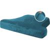 imageHVERSAILTEX Stretch Velvet T Couch Cushion Cover Seat Cushion Cover for Chair Recliner Wingback Chair Furniture Protector Sofa Cushion Slipcover with Elastic BottomArmchairIvoryDeep Teal