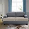 imageHVERSAILTEX Stretch Velvet T Couch Cushion Cover Seat Cushion Cover for Chair Recliner Wingback Chair Furniture Protector Sofa Cushion Slipcover with Elastic BottomArmchairIvoryFrench Oak