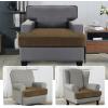 imageHVERSAILTEX Stretch Velvet T Couch Cushion Cover Seat Cushion Cover for Chair Recliner Wingback Chair Furniture Protector Sofa Cushion Slipcover with Elastic BottomArmchairIvoryBronze Brown
