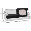 imageHVERSAILTEX Stretch Velvet T Couch Cushion Cover Seat Cushion Cover for Chair Recliner Wingback Chair Furniture Protector Sofa Cushion Slipcover with Elastic BottomArmchairIvoryBlack
