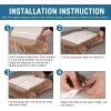 imageHVERSAILTEX Stretch Velvet T Couch Cushion Cover Seat Cushion Cover for Chair Recliner Wingback Chair Furniture Protector Sofa Cushion Slipcover with Elastic BottomArmchairIvoryCamel