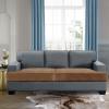 imageHVERSAILTEX Stretch Velvet T Couch Cushion Cover Seat Cushion Cover for Chair Recliner Wingback Chair Furniture Protector Sofa Cushion Slipcover with Elastic BottomArmchairIvoryCamel