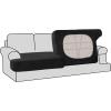imageHVERSAILTEX Stretch Velvet T Couch Cushion Cover Seat Cushion Cover for Chair Recliner Wingback Chair Furniture Protector Sofa Cushion Slipcover with Elastic BottomArmchairIvoryBlack