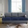 imageHVERSAILTEX Stretch Velvet T Couch Cushion Cover Seat Cushion Cover for Chair Recliner Wingback Chair Furniture Protector Sofa Cushion Slipcover with Elastic BottomArmchairIvoryNavy