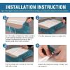 imageHVERSAILTEX Stretch Velvet T Couch Cushion Cover Seat Cushion Cover for Chair Recliner Wingback Chair Furniture Protector Sofa Cushion Slipcover with Elastic BottomArmchairIvoryPeacock Blue