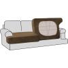 imageHVERSAILTEX Stretch Velvet T Couch Cushion Cover Seat Cushion Cover for Chair Recliner Wingback Chair Furniture Protector Sofa Cushion Slipcover with Elastic BottomArmchairIvoryBronze Brown