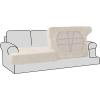 imageHVERSAILTEX Stretch Velvet T Couch Cushion Cover Seat Cushion Cover for Chair Recliner Wingback Chair Furniture Protector Sofa Cushion Slipcover with Elastic BottomArmchairIvoryPorcelain