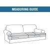 imageHVERSAILTEX Stretch Velvet T Couch Cushion Cover Seat Cushion Cover for Chair Recliner Wingback Chair Furniture Protector Sofa Cushion Slipcover with Elastic BottomArmchairIvoryBlack