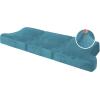 imageHVERSAILTEX Stretch Velvet T Couch Cushion Cover Seat Cushion Cover for Chair Recliner Wingback Chair Furniture Protector Sofa Cushion Slipcover with Elastic BottomArmchairIvoryPeacock Blue