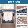 imageHVERSAILTEX Stretch Velvet T Couch Cushion Cover Seat Cushion Cover for Chair Recliner Wingback Chair Furniture Protector Sofa Cushion Slipcover with Elastic BottomArmchairIvoryStone Blue