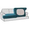 imageHVERSAILTEX Stretch Velvet T Couch Cushion Cover Seat Cushion Cover for Chair Recliner Wingback Chair Furniture Protector Sofa Cushion Slipcover with Elastic BottomArmchairIvoryDeep Teal