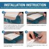 imageHVERSAILTEX Stretch Velvet T Couch Cushion Cover Seat Cushion Cover for Chair Recliner Wingback Chair Furniture Protector Sofa Cushion Slipcover with Elastic BottomArmchairIvoryDeep Teal