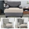 imageHVERSAILTEX Stretch Velvet T Couch Cushion Cover Seat Cushion Cover for Chair Recliner Wingback Chair Furniture Protector Sofa Cushion Slipcover with Elastic BottomArmchairIvoryPorcelain