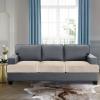 imageHVERSAILTEX Stretch Velvet T Couch Cushion Cover Seat Cushion Cover for Chair Recliner Wingback Chair Furniture Protector Sofa Cushion Slipcover with Elastic BottomArmchairIvoryIvory