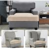imageHVERSAILTEX Stretch Velvet T Couch Cushion Cover Seat Cushion Cover for Chair Recliner Wingback Chair Furniture Protector Sofa Cushion Slipcover with Elastic BottomArmchairIvoryIvory