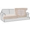 imageHVERSAILTEX Stretch Velvet T Couch Cushion Cover Seat Cushion Cover for Chair Recliner Wingback Chair Furniture Protector Sofa Cushion Slipcover with Elastic BottomArmchairIvoryIvory