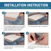 imageHVERSAILTEX Stretch Velvet T Couch Cushion Cover Seat Cushion Cover for Chair Recliner Wingback Chair Furniture Protector Sofa Cushion Slipcover with Elastic BottomArmchairIvoryStone Blue