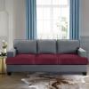 imageHVERSAILTEX Stretch Velvet T Couch Cushion Cover Seat Cushion Cover for Chair Recliner Wingback Chair Furniture Protector Sofa Cushion Slipcover with Elastic BottomArmchairIvoryWineBurgundy