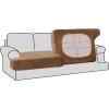 imageHVERSAILTEX Stretch Velvet T Couch Cushion Cover Seat Cushion Cover for Chair Recliner Wingback Chair Furniture Protector Sofa Cushion Slipcover with Elastic BottomArmchairIvoryCamel