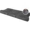 imageHVERSAILTEX Stretch Velvet T Couch Cushion Cover Seat Cushion Cover for Chair Recliner Wingback Chair Furniture Protector Sofa Cushion Slipcover with Elastic BottomArmchairIvoryGrey