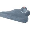 imageHVERSAILTEX Stretch Velvet T Couch Cushion Cover Seat Cushion Cover for Chair Recliner Wingback Chair Furniture Protector Sofa Cushion Slipcover with Elastic BottomArmchairIvoryStone Blue