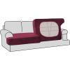 imageHVERSAILTEX Stretch Velvet T Couch Cushion Cover Seat Cushion Cover for Chair Recliner Wingback Chair Furniture Protector Sofa Cushion Slipcover with Elastic BottomArmchairIvoryWineBurgundy