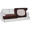 imageHVERSAILTEX Stretch Velvet T Couch Cushion Cover Seat Cushion Cover for Chair Recliner Wingback Chair Furniture Protector Sofa Cushion Slipcover with Elastic BottomArmchairIvoryBrown