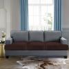 imageHVERSAILTEX Stretch Velvet T Couch Cushion Cover Seat Cushion Cover for Chair Recliner Wingback Chair Furniture Protector Sofa Cushion Slipcover with Elastic BottomArmchairIvoryBrown