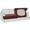 imageHVERSAILTEX Stretch Velvet T Couch Cushion Cover Seat Cushion Cover for Chair Recliner Wingback Chair Furniture Protector Sofa Cushion Slipcover with Elastic BottomArmchairIvoryBurnt Brick