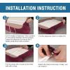imageHVERSAILTEX Stretch Velvet T Couch Cushion Cover Seat Cushion Cover for Chair Recliner Wingback Chair Furniture Protector Sofa Cushion Slipcover with Elastic BottomArmchairIvoryWineBurgundy