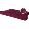 imageHVERSAILTEX Stretch Velvet T Couch Cushion Cover Seat Cushion Cover for Chair Recliner Wingback Chair Furniture Protector Sofa Cushion Slipcover with Elastic BottomArmchairIvoryWineBurgundy