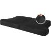 imageHVERSAILTEX Stretch Velvet T Couch Cushion Cover Seat Cushion Cover for Chair Recliner Wingback Chair Furniture Protector Sofa Cushion Slipcover with Elastic BottomArmchairIvoryBlack