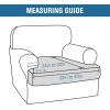 imageHVERSAILTEX Stretch Velvet T Couch Cushion Cover Seat Cushion Cover for Chair Recliner Wingback Chair Furniture Protector Sofa Cushion Slipcover with Elastic BottomArmchairIvoryBlack