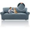 imageHVERSAILTEX Jacquard Couch Cushion Covers High Stretch Sofa Covers for 3 Cushion Couch Furniture Protector Spandex AntiSlip Soft Thickened Slipcovers Diamond Pattern3 Back Covers GreyWind Bellstone Blue