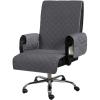 imageHVERSAILTEX Large Office Chair Cover  Water Resistant With Arms for Computer Desk High Back Universal Executive Boss  Non Slip Buckle Washable GreyBeigeGreyBeige