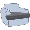 imageHVERSAILTEX Stretch 3 Piece T Cushion Sofa Slipcovers Individually Sofa Cushion Covers for 3 Cushion Couch Sofa Seat Cushion Covers with Elastic Bands Featuring Thicker Jacquard Fabric GrayCharcoal Grey